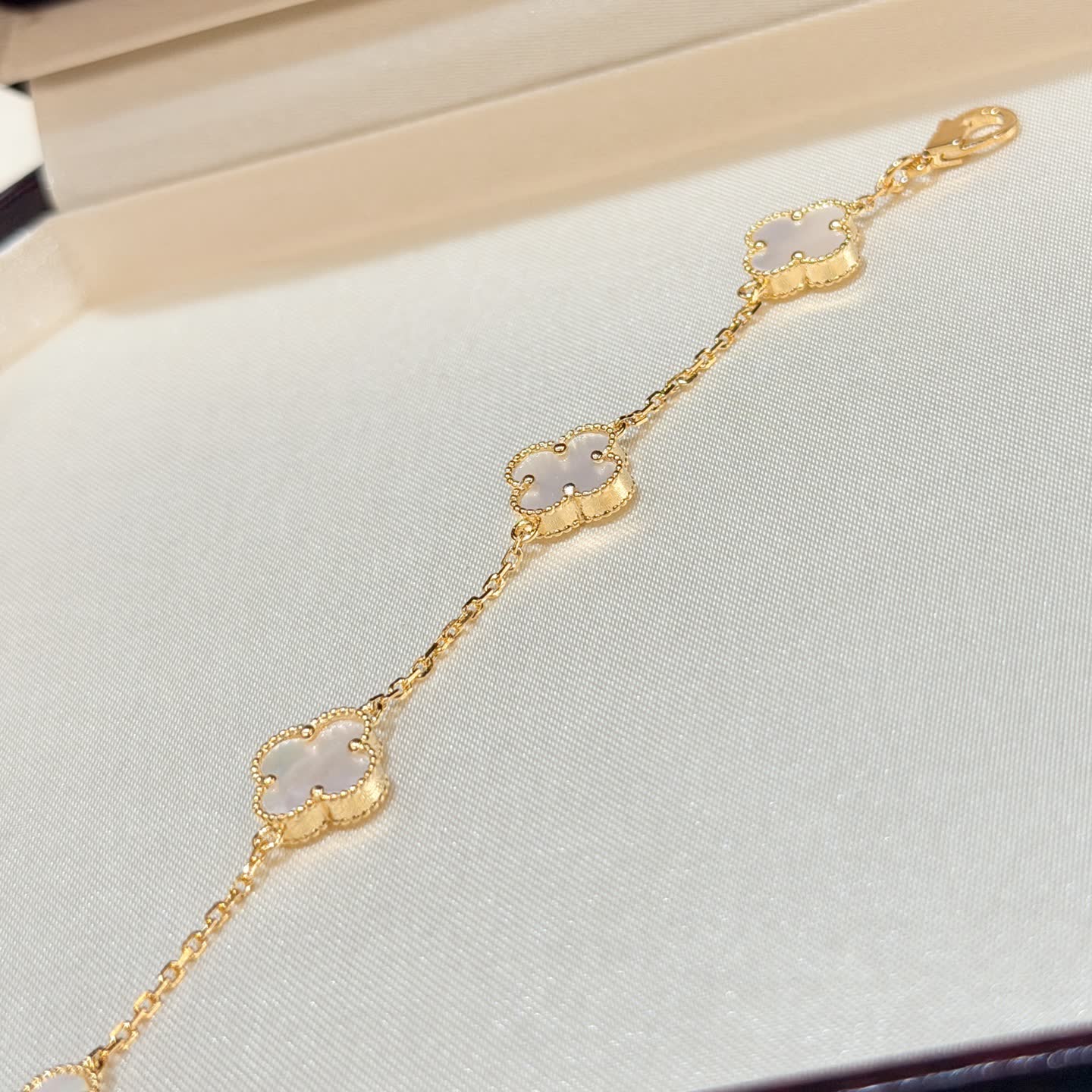 Van Cleef & Arpels Alhambra Gold Bracelet with Mother-of-Pearl